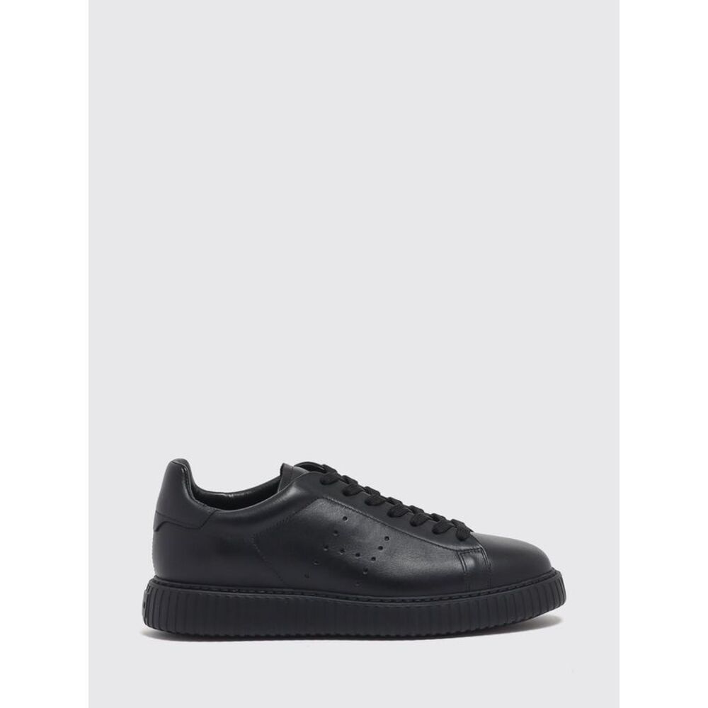 Hogan Men H-Stripes Hogan Calfskin Leather Sneakers With Perforated H Logo